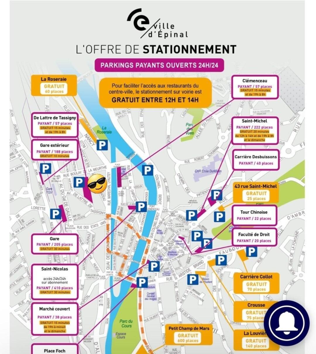 Spacieux T3 Lumineux Avec Balneo A 5Min De La Gare Epinal Exterior photo